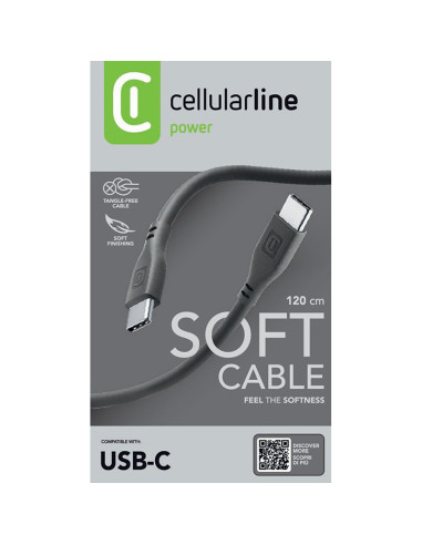 Kabel USB-C / USB-C 1.2 m Cellularline Soft...