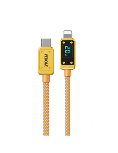 Kabel połączeniowy USB-C / Lightning Fast Charging PD 20W 1 m WEKOME WDC-08 Vanguard Series Złoty