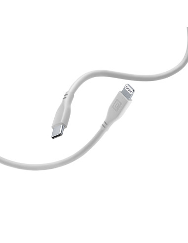 Kabel USB-C / Lightning certyfikat MFi 1.2 m Cellularline Soft Cable Szary