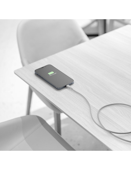 Kabel USB-C / Lightning certyfikat MFi 1.2 m Cellularline Soft Cable Szary