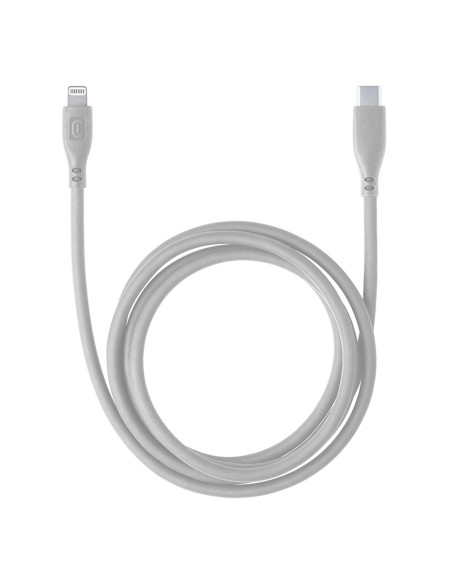 Kabel USB-C / Lightning certyfikat MFi 1.2 m Cellularline Soft Cable Szary