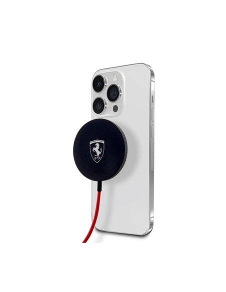 Ładowarka indukcyjna MagSafe 15W Ferrari MagSafe Shield Logo Czarny