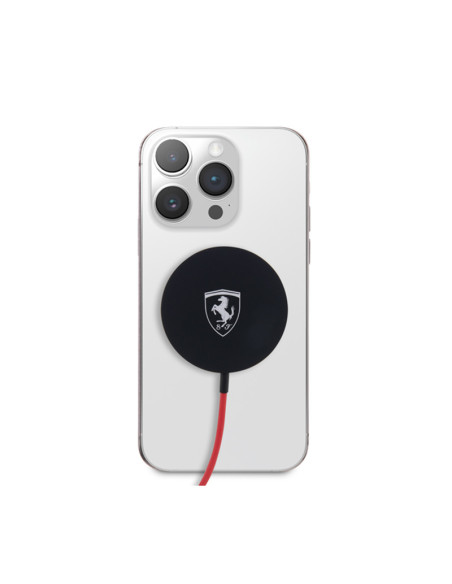 Ładowarka indukcyjna MagSafe 15W Ferrari MagSafe Shield Logo Czarny