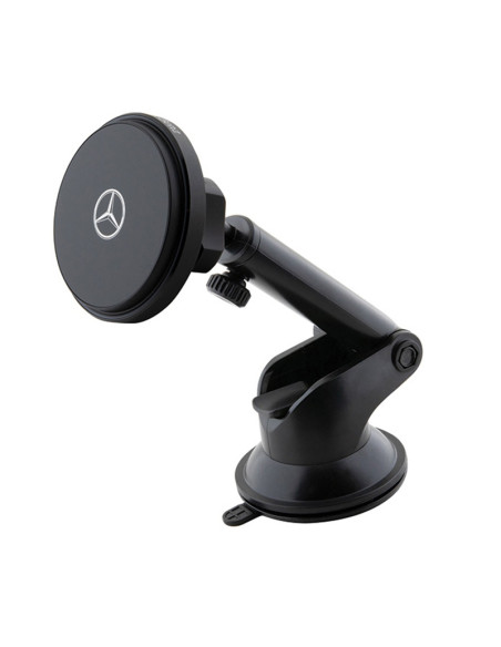 Magnetyczny uchwyt samochodowy z ładowaniem bezprzewodowym 15W Mercedes Silver Star MagSafe Czarny