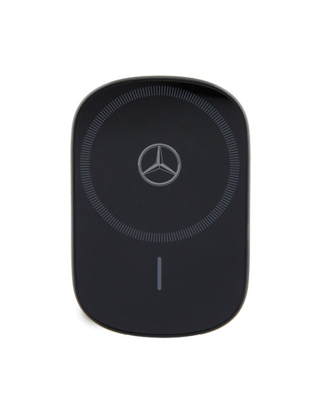 Magnetyczny uchwyt samochodowy z ładowaniem bezprzewodowym 15W Mercedes Silver Star MagSafe Czarny