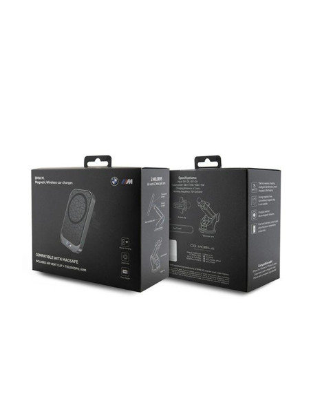 Magnetyczny uchwyt samochodowy z ładowaniem bezprzewodowym 15W BMW MagSafe M Edition Czarny