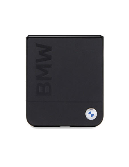 Etui Do Samsung Galaxy Z Flip 5 BMW Leather Hot Stamp Czarny