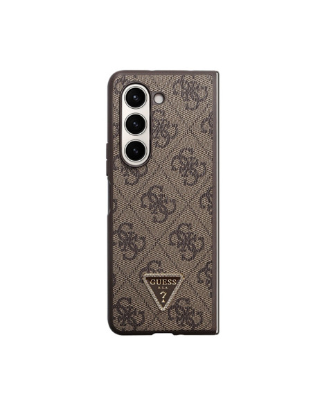 Etui Do Samsung Z Fold 5 Guess Leather 4G Triangle Strass Brązowy