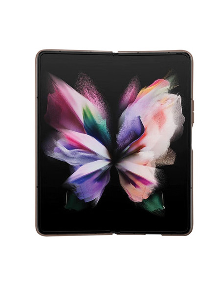 Etui Do Samsung Z Fold 5 Guess Leather 4G Triangle Strass Brązowy