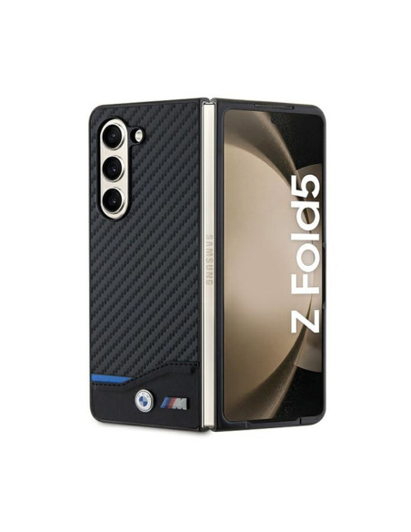Etui Do Samsung Galaxy Z Fold 5 BMW Leather Carbon Czarny