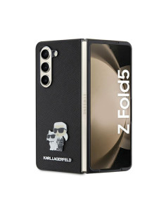 Etui Do Samsung Galaxy Z Fold 5 Karl Lagerfeld NFT Saffiano Karl & Choupette Pin Czarny