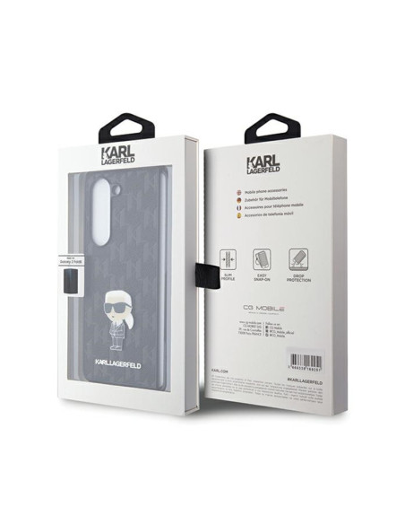 Etui Do Samsung Galaxy Z Fold 5 Karl Lagerfeld NFT Saffiano Monogram Ikonik Pin Czarny