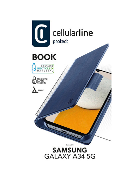 Etui Do Samsung Galaxy A34 5G Cellularline Book Case Niebieski