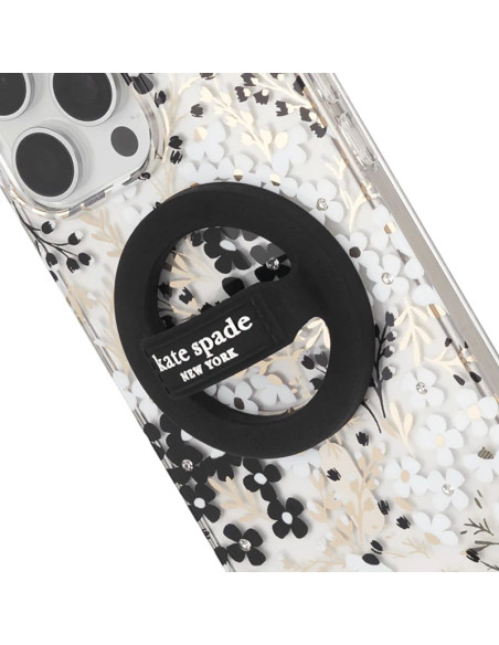 Uchwyt MagSafe na palec Kate Spade New York Magnetic Loop Grip Czarny