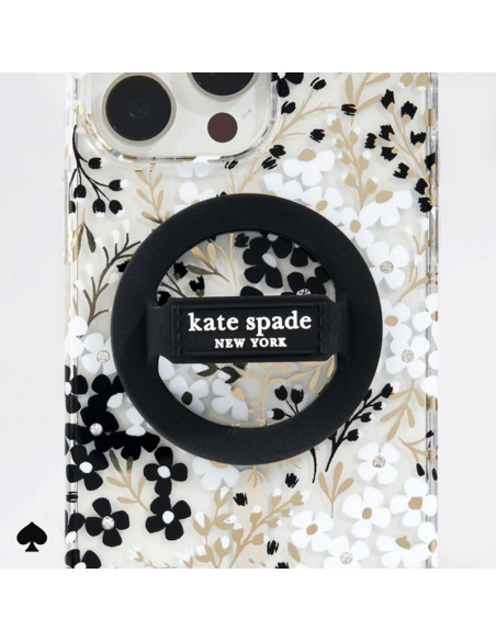Uchwyt MagSafe na palec Kate Spade New York Magnetic Loop Grip Czarny
