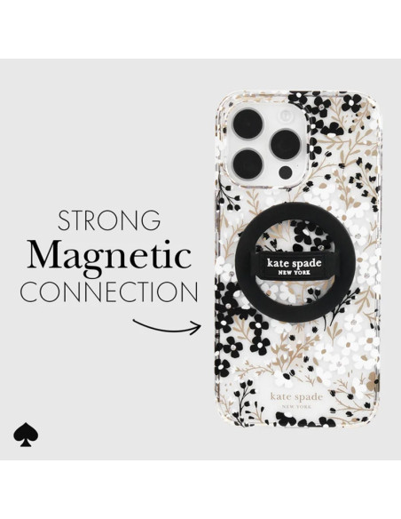 Uchwyt MagSafe na palec Kate Spade New York Magnetic Loop Grip Czarny