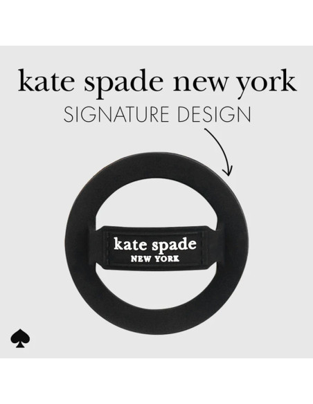 Uchwyt MagSafe na palec Kate Spade New York Magnetic Loop Grip Czarny