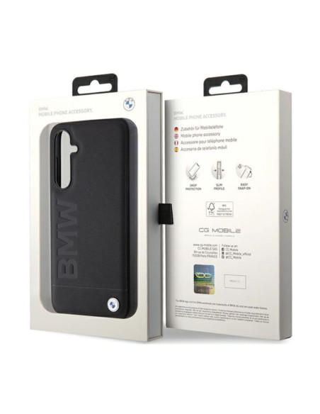 Etui Do Samsung Galaxy S23 FE BMW Leather Hot Stamp Czarny