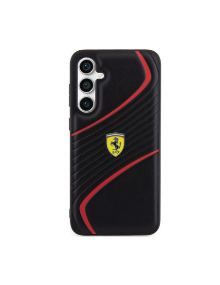 Etui Do Samsung Galaxy S23 FE Ferrari Twist Metal Logo Czarny