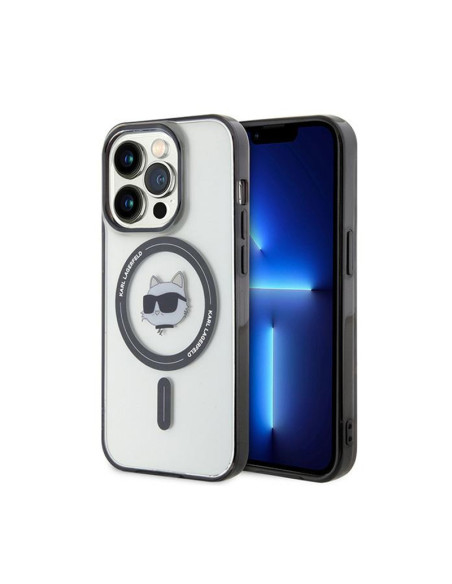 Etui Do iPhone 15 Pro Max Karl Lagerfeld IML Choupette Head MagSafe Przezroczysty