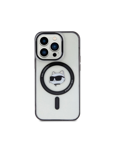 Etui Do iPhone 15 Pro Max Karl Lagerfeld IML Choupette Head MagSafe Przezroczysty