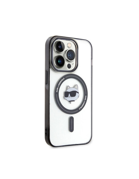Etui Do iPhone 15 Pro Max Karl Lagerfeld IML Choupette Head MagSafe Przezroczysty