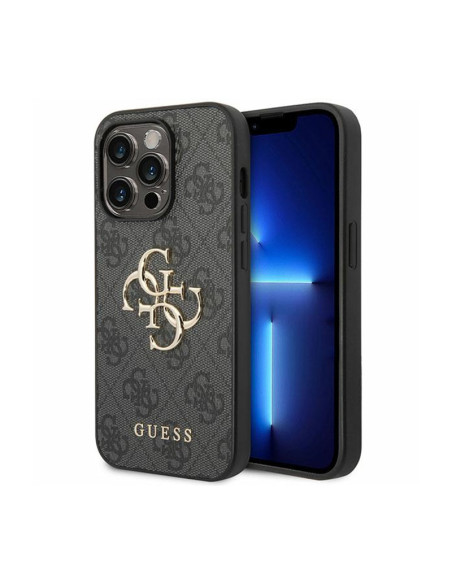 Etui Do iPhone 15 Pro Guess 4G Big Metal Logo Szary