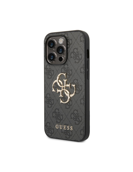 Etui Do iPhone 15 Pro Guess 4G Big Metal Logo Szary