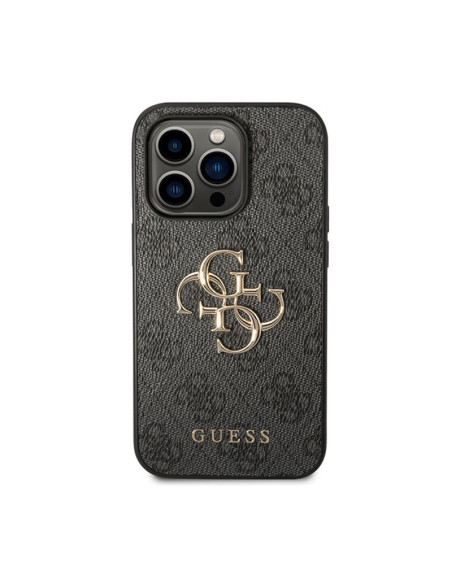 Etui Do iPhone 15 Pro Guess 4G Big Metal Logo Szary