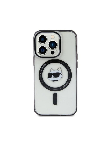 Etui Do iPhone 15 Pro Karl Lagerfeld IML Choupette Head MagSafe Przezroczysty
