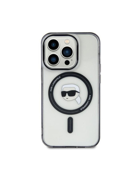 Etui Do iPhone 15 Plus Karl Lagerfeld IML Karl Head MagSafe Przezroczysty