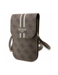 Torebka crossbody na telefon Guess 4G Stripes Brązowy