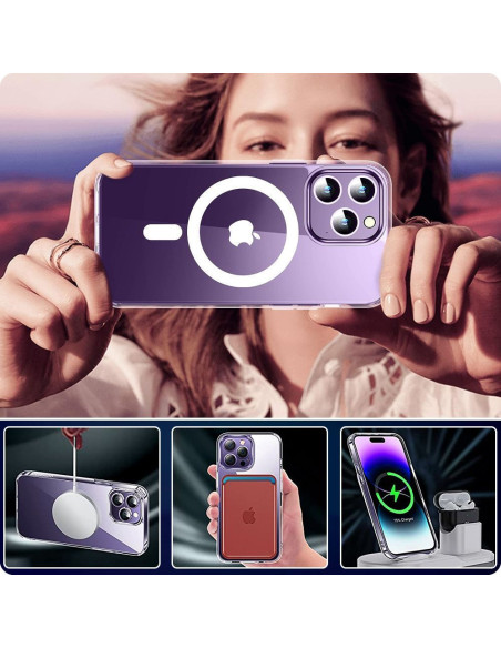 Etui Do Galaxy S24 Ultra Tech-Protect Flexair Hybrid Magsafe Przezroczysty