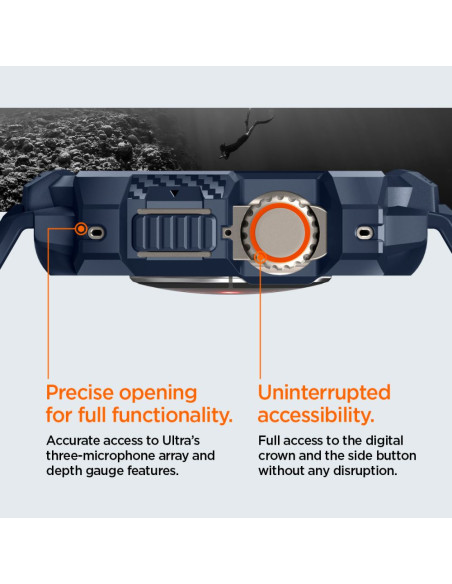 Pasek Do Apple Watch Ultra 49 mm Spigen Rugged Armor "Pro" Niebieski