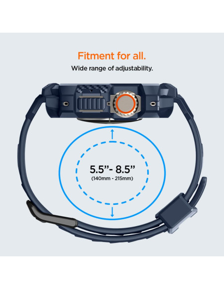 Pasek Do Apple Watch Ultra 49 mm Spigen Rugged Armor "Pro" Niebieski