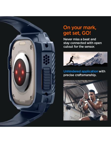 Pasek Do Apple Watch Ultra 49 mm Spigen Rugged Armor "Pro" Niebieski